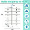 thumbnail image 5 of Aovky 2 Pack Skirt Hangers with Adjustable Non Slip Clips and 360 Degree Swivel Hook, 6 Tiers Metal Pants Hangers Space Saving for Closet Organizers and Storage, College Dorm Room Essentials, 5 of 7
