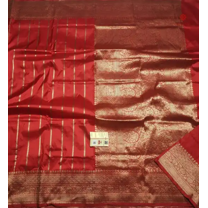 Chilli Red Handloom Banarasi Silk Saree