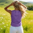 thumbnail image 4 of Stralyhd Women’s Fashionable Office Dress Linen Suit Waistcoat Top Racerback Button Up V Neck Casual Vest Purple S, 4 of 4