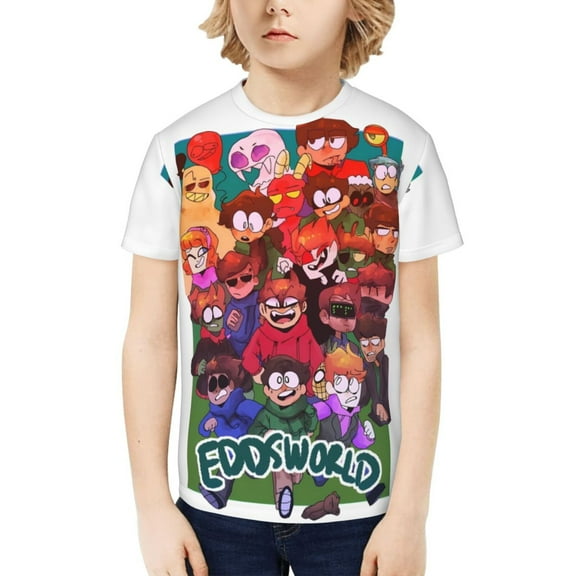 Eddsworld Kids T-Shirt 3d Printed Graphic T-Shirts Boys And Girls Short Sleeve Shirts For Youth Kids X-Small