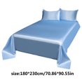 thumbnail image 3 of Satin Sheets Full Size Sheets Set, Luxury Soft Silky Sheets for Hair and Skin, Comfy Breathable & Cooling, Ice Silk Bed Sheets Set 4 Pieces (1 Flat Sheet 90"x70" and 2 Pillowcases 29"x19"), 3 of 4
