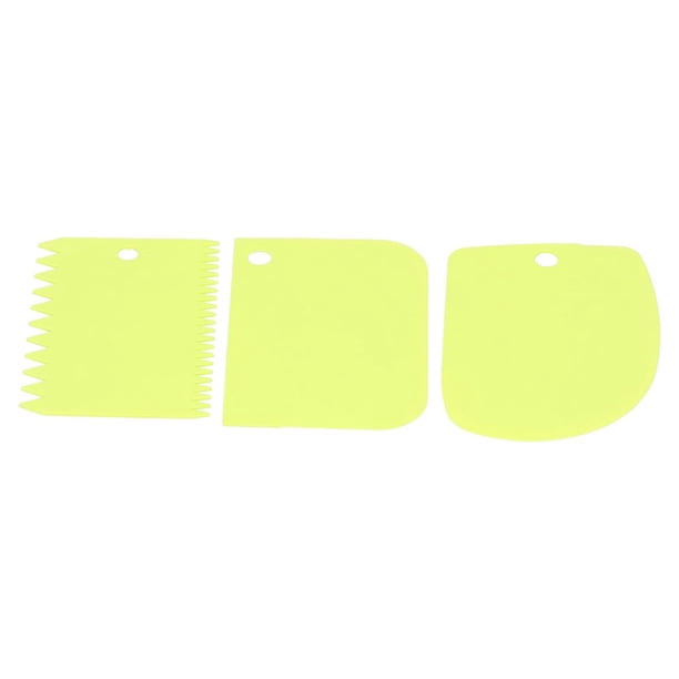 Espátula para tartas, 3 piezas/juego, raspador de crema para tartas, raspador de crema, alisador de tartas, acabado de lujo