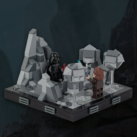 JsLTCustoms Star Wars Kid's Obi Wan vs Darth Vader Scene Building Toy, 290 Piece