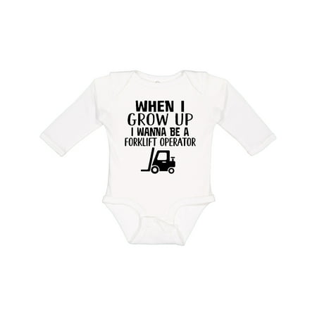 

Inktastic Future Forklift Operator Boys or Girls Long Sleeve Baby Bodysuit
