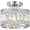 Chrome, variant on Crystal Black Ceiling Light, Modern Semi Flush Mount Ceiling Lighting Fixture, Round Hallway Lighting Fixtures for Kitchen Entryway Bedroom Laundry Room, 1-Light, 9 Inch