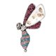 thumbnail image 2 of Broche de cristal rosa Yuyangstore Retro de animales, 2 of 8