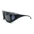 thumbnail image 3 of Anti-glare Polarized 60mm Fit Over Large Plastic Round Sunglasses Matte Black, 3 of 4