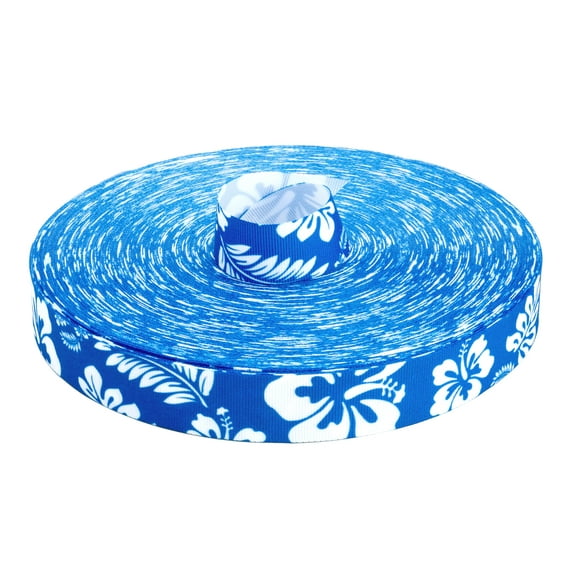 Country Brook Design® 7/8 inch Royal Blue Hawaiian Grosgrain Ribbon, 5 Yards