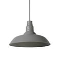 thumbnail image 4 of 18" Outdoor Pendant Light Fixture, Adjustable Mini Hanging Barn-Style Ceiling Light in Grey Aluminum, LED-Compatible Downlight, Weather and Rust Resistant, 4 of 5