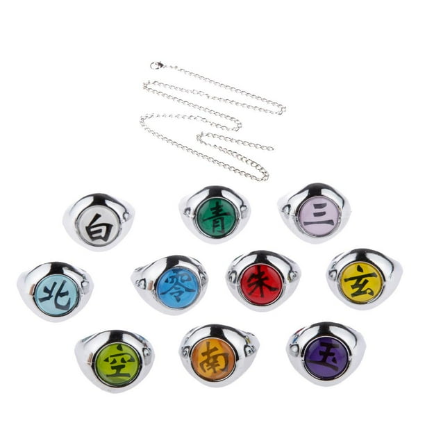 10 unids anillos para los miembros de akatsuki cosplay Sunnimix Naruto Shippuden Walmart en linea