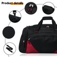thumbnail image 3 of Searock 55L Collapsible Large Gym Sport and Travel Duffle Bag,Black Red, 3 of 7