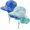 Blue Shark & Rainbow Horse, variant on Sun Hat UPF 50+ Mesh Liner Bucket Hats with Wide Brim Flap for Outdoor Beach Swim