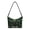 Black Cat Clover Pattern, variant on Green Four Leaf Clover Leather Shoulder Purse, Zipper Closure Hobo Tote Handbag for Women PU Leather Smooth Zipper Satchel Purse for Travel Work