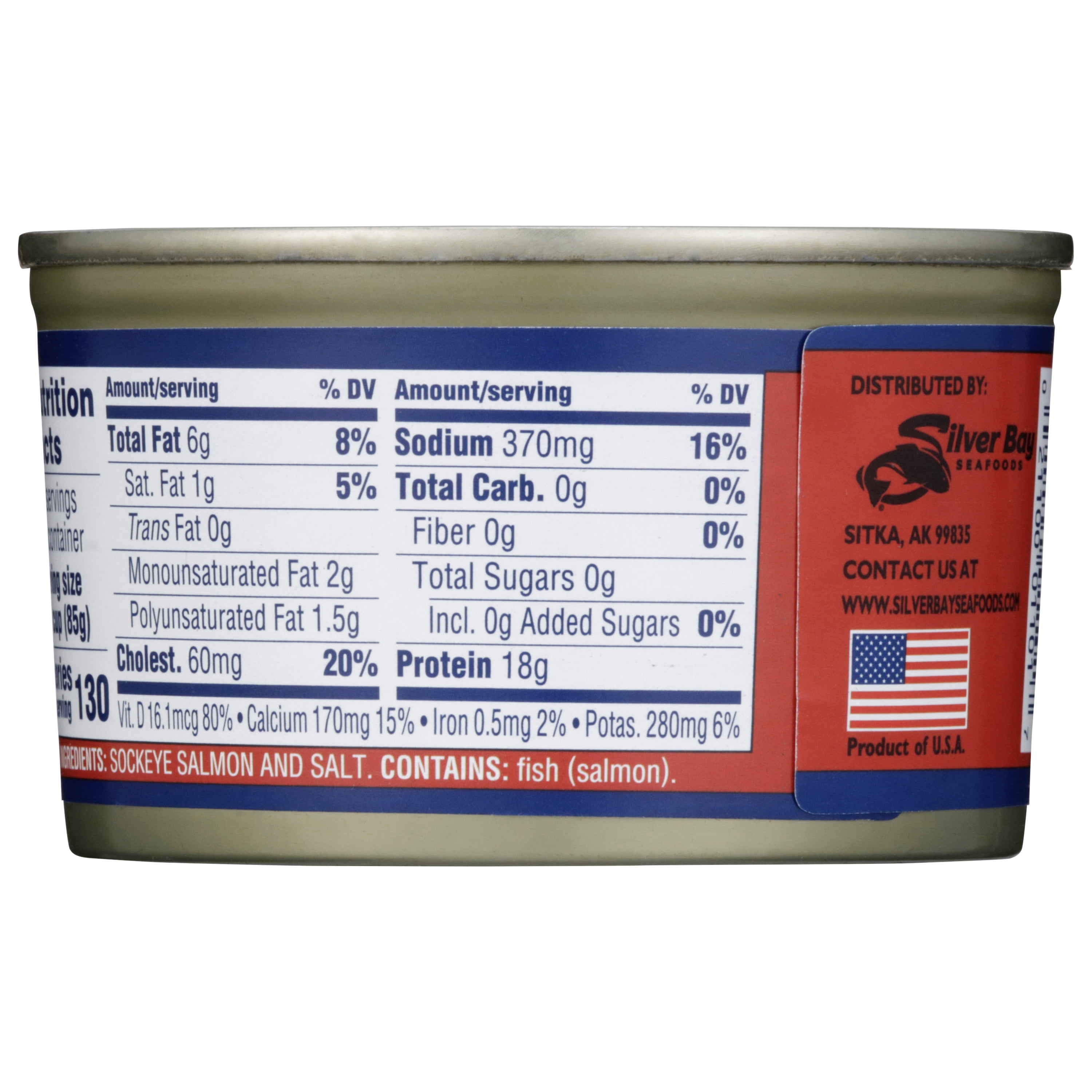 (2 pack) Deming's Wild Alaskan Red Sockeye Salmon, 7.5 oz, No Allergens