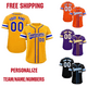 thumbnail image 2 of Camiseta de béisbol personalizada, camiseta de equipo, impresión de nombre personal, número, rayas, ropa deportiva de hip hop, camiseta de béisbol personalizada para hombres, mujeres y niños, 2 of 4