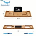 thumbnail image 3 of 59" Streamline N341BL-GLD Soaking Clawfoot Tub and Tray With External Drain, 3 of 10