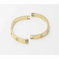 thumbnail image 5 of Gold Plated Stainless Steel Simple Style Love Bangle Bracelet for Women Mengold, 5 of 5