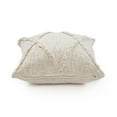 thumbnail image 6 of Ox Bay Sara 26" x 26" Natural Shag Diamond Cotton Adult Decorative Throw Pillow Cover, 6 of 10