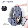 thumbnail image 4 of Mochila para gatos Cawypety, azul transparente, para mascotas de 7 kg, 4 of 8