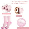 thumbnail image 5 of YOMYM 3 Pairs Women Fuzzy Socks, Pink Fluffy Comfy Socks for Women Mothers Day Mom Gifts, 5 of 7