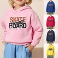 thumbnail image 1 of QIPOPIQ Sweat à Capuche pour Filles Imprimé Graphique Rétro Confortable avec Poche Pull 1-12 Ans Vêtements d'Hiver pour Enfants Liquidation, 1 of 8
