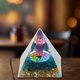 thumbnail image 4 of Adorno de pirámide delicada pirámide de cristal de energía positiva epoxi para meditación, 4 of 8