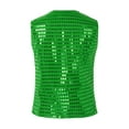 thumbnail image 2 of iiniim Gilet à Paillettes pour Enfants Filles Garçons Hip-Hop Danse de Rue Performance de Scène Vert Foncé 170, 2 of 5