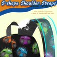 thumbnail image 5 of Monster Cartoon Truck Black Pattern 17" Waterproof Oxford School Backpacks for Teens, S-Shape Padded Straps, for School, Travel, Hiking, Camping, 5 of 5