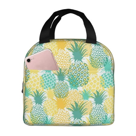Insulated Lunch Bag for Women Men - Pineapples1 A Leakproof Cooler Lunch Box for Women Men  Lunch Tote Bags for Work School Picnic Travel