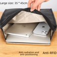 thumbnail image 1 of Bolsa grande de protección de señal para computadora portátil, con cepillo antirrobo RFID, para teléfono móvil, funda para computadora, para mujeres embarazadas, antirradiación y antiposicionamiento, 1 of 5