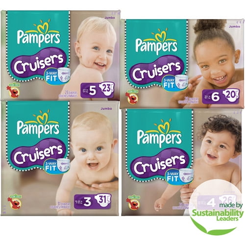 Pampers Cruisers Diapers, Jumbo Pack (Choose Your Size) - Walmart.com