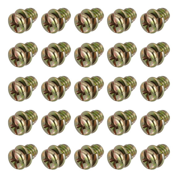 Uxcell 20Pcs 1/4x8 (1/4-20UNC) Ceiling Fan Blade Screws, Color-plated Zinc