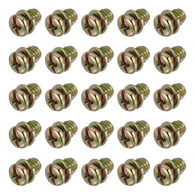 Uxcell 20Pcs 1/4x8 (1/4-20UNC) Tornillos para aspas de ventilador de techo, zinc colorido