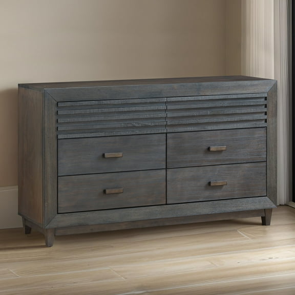 Furniture of America Dusk Kids Transitional 6-Drawer Dresser, Charcoal Brown