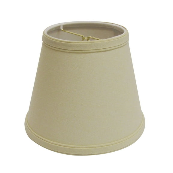 Slant Empire Hardback Lampshade with Bulb Clip, Beige