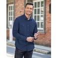 thumbnail image 6 of COOFANDY Men's Western Cowboy Shirts Long Sleeve Cotton Casual Button Down Work Shirt with Pockets, 6 of 6