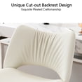 thumbnail image 6 of YOUNIKE Faux Leather Upholstered Bar stools Set of 2, Adjustable Swivel Bar Chair, Counter Height Chairs with Back and Footrest, White, 6 of 13