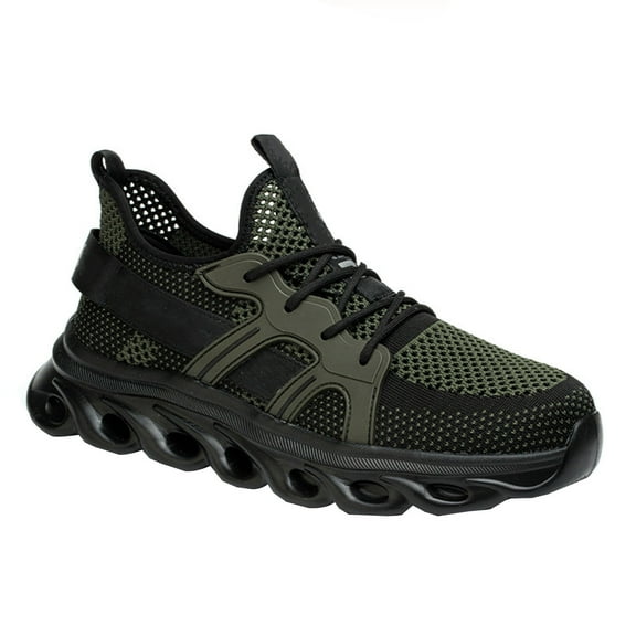 Safety Trainers Mens Steel Toe Cap Trainers Safety Shoes Lightweight Breathable Work Shoes Comfort Anti-Smashing