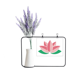 thumbnail image 1 of Flor planta hoja de loto, flor de loto Tarjeta de jarrón de lavanda artificial, 1 of 3