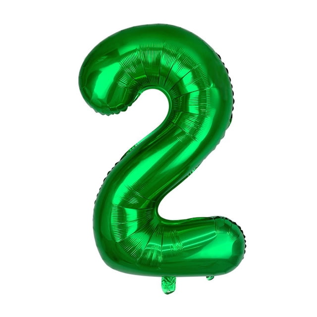 32-Inch Green Number Balloons - Aluminum Foil Mylar Digit Balloons for Birthday Parties Anniversaries Graduations & Celebrations