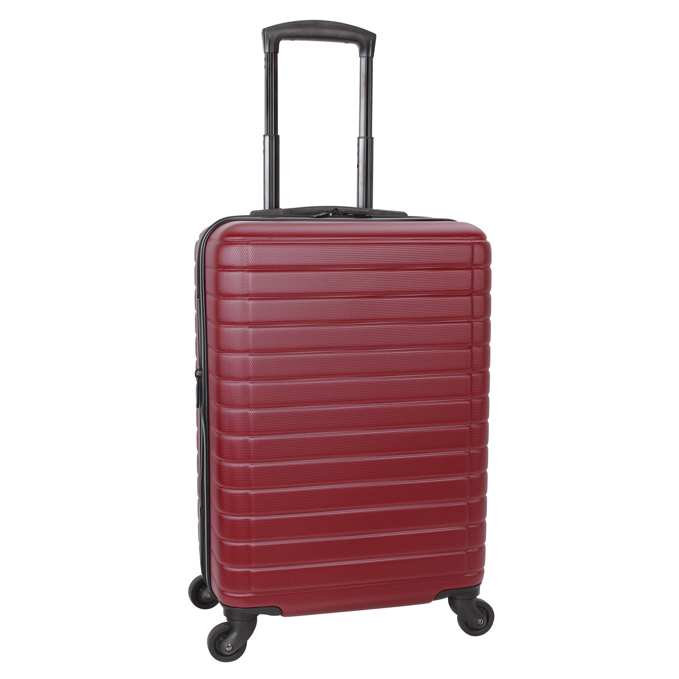 Protégé Vacationer 20-inch Carry-on Expandable Hardside Luggage With 360-Spinner Wheels and Divider Pockets, Deep Red