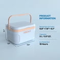 thumbnail image 4 of PINNACLE Mini Hard Shell Insulated Lunch Cooler 3L with Carry Handle, Blue, 4 of 8