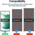 thumbnail image 2 of 2 Pack amFilm Samsung Galaxy S22 5G [6.2 Inch] Hybrid Screen Protector, HD Clear, 2 of 6