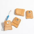 thumbnail image 4 of SagaSave Sheepskin Thimble Finger Protectors Needlework Hand Sewing Embroidery Accessories Safety, 4 of 6