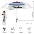 thumbnail image 3 of FORMRS Travel Umbrella Folding Auto Open Close Windproof Rain UV Protection, Gray Cute Dog Artist, 3 of 8