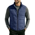 thumbnail image 2 of Snorda Fleece Vest for Men Full Zip Stand Collar Puffer Vest Sleeveless Soft Solid Vests with Pockets for Fall Winter Hiking Outdoors Daily Layering Casual Wear, 2 of 9