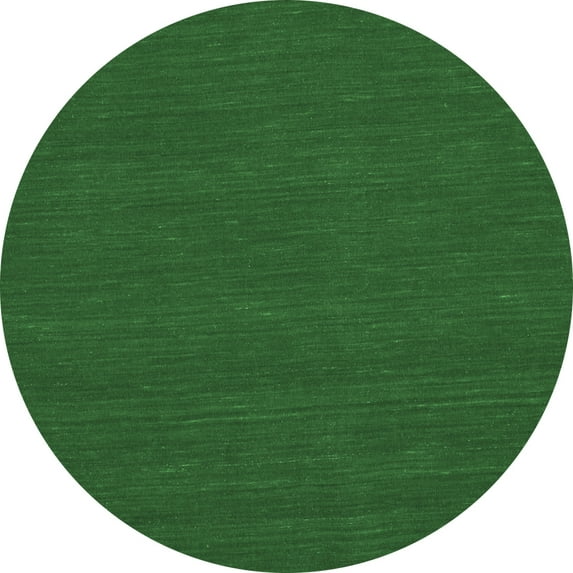 Ahgly Company Indoor Round Abstract Emerald Green Contemporary Area Rugs, 7' Round