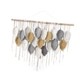 thumbnail image 2 of Borlas de hojas colgantes de pared de macramé, artesanía bohemia de cuerda de algodón, borla de decoración del hogar, decoración de arte de pared de macramé para sala de estar, 21 hojas, 2 of 8