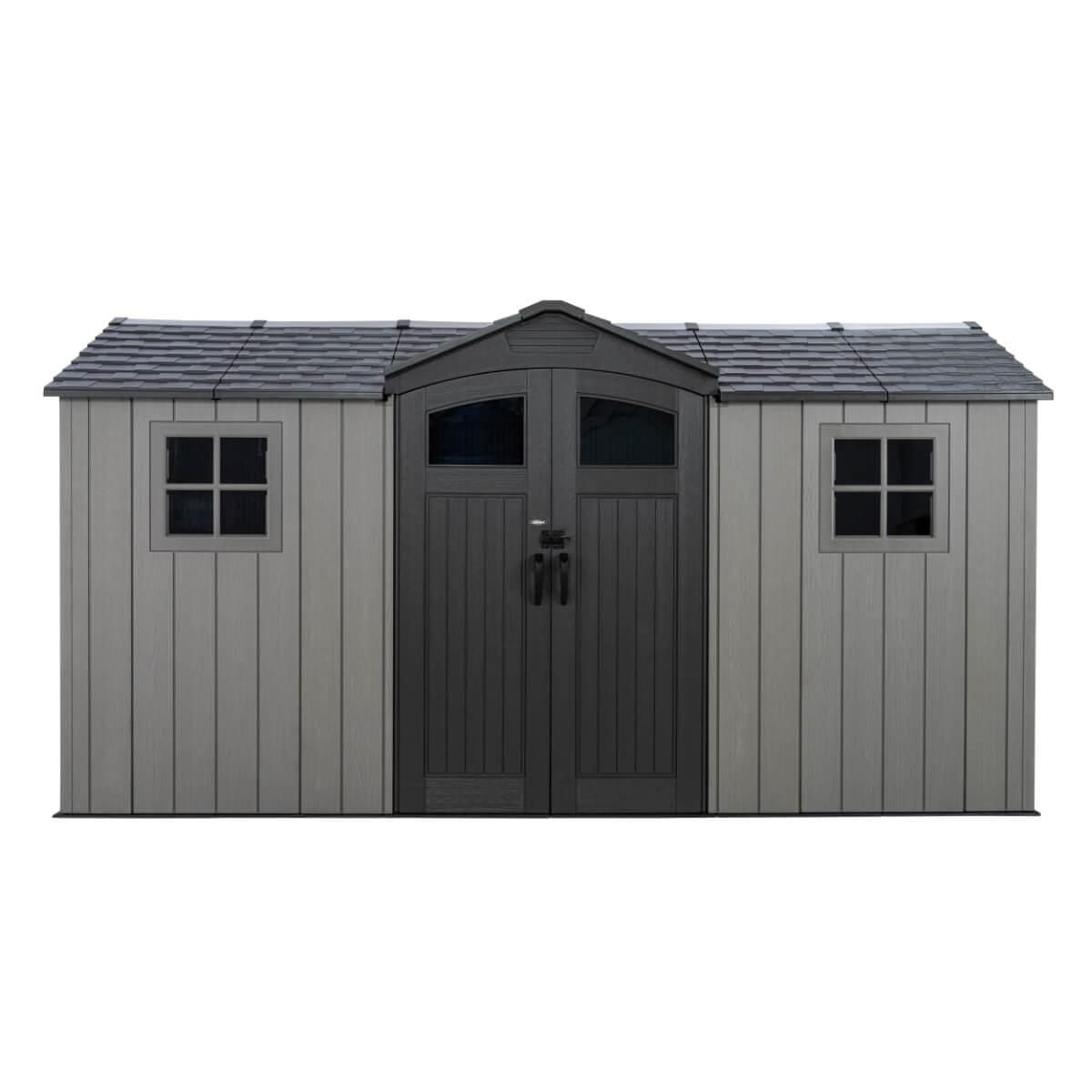 Lifetime 14.5 Ft x 7 Ft Side Entry Outdoor Storage Shed - Durable, Weather-Resistant Shed for Garden, Tools, and Equipment