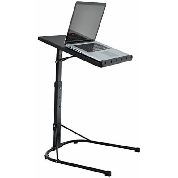 GlowPlume Folding TV Tray Table Tray Foldable 3 Adjustable Height & Tilt Angles for Dinner Eating Reading Laptop on Bed Sofa & Couch